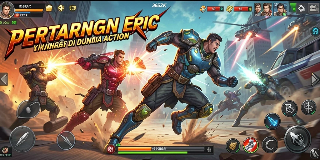 Tampilan gameplay action dari 365ZK yang mendebarkan.