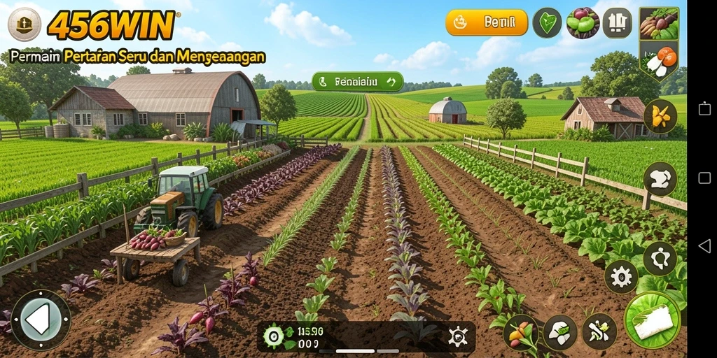 Screenshot menampilkan gameplay seru di ladang pertanian 456WIN.