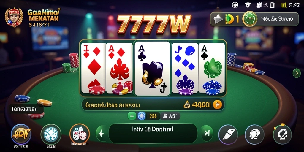 Tampilan gameplay seru dari 7777W dengan teman-teman.