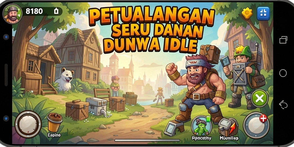 Tangkapan layar gameplay 8180 yang menampilkan suasana Idle yang santai.