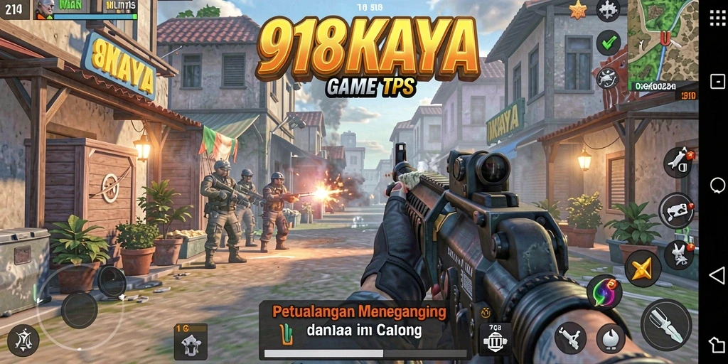 Tampilan gameplay menegangkan di dalam 918KAYA dengan aksi seru.