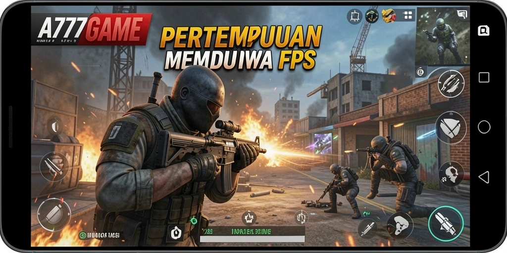 Gameplay A777GAME menampilkan aksi tembak-menembak intens.