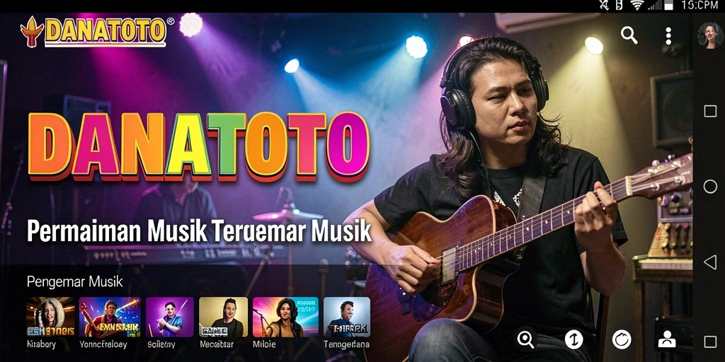 Gameplay seru di DANATOTO dengan berbagai lagu menarik.