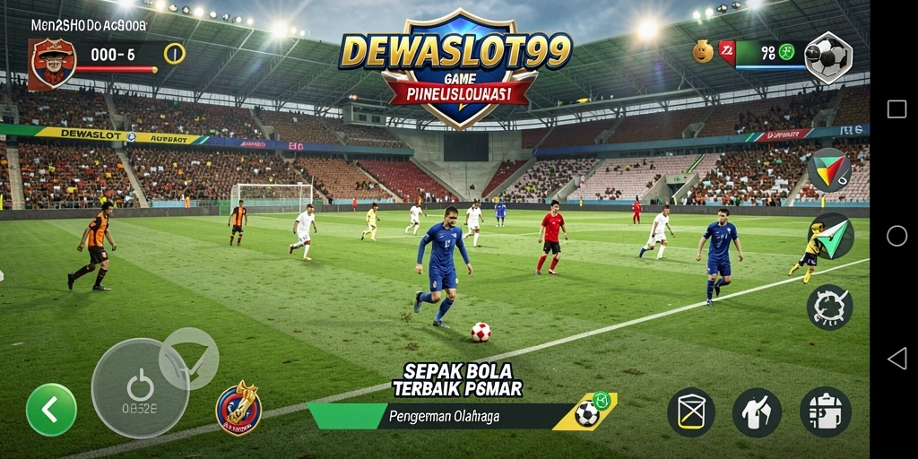 Tampilan gameplay seru dari DEWASLOT99 yang menghadirkan aksi sepak bola mendebarkan.