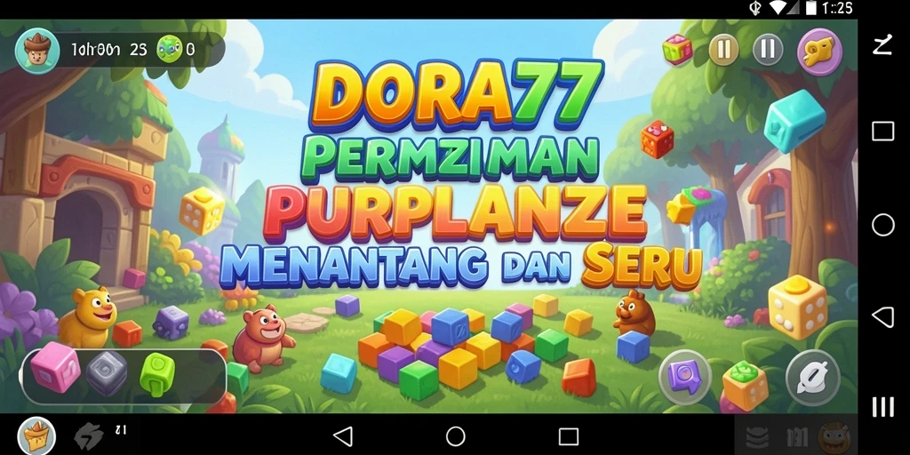 Screenshot dari gameplay DORA77 yang menampilkan tantangan teka-teki seru.