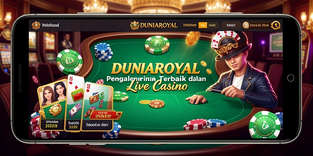 Tampilan layar permainan Live Casino yang menarik dan interaktif.
