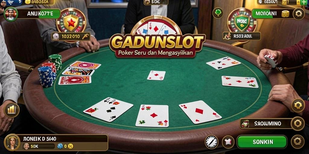 Tampilan menakjubkan dari permainan Poker di GADUNSLOT.