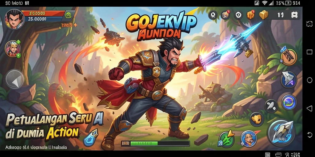 Tampilan gameplay seru dari game aksi GOJEKVIP yang menegangkan.