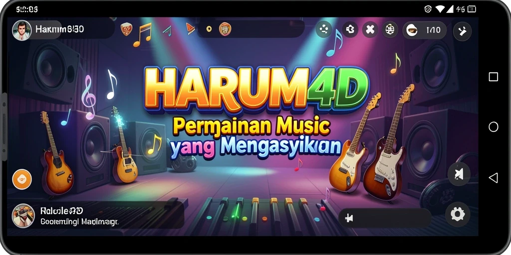 Screenshot gameplay HARUM4D menampilkan keseruan bermain musik.
