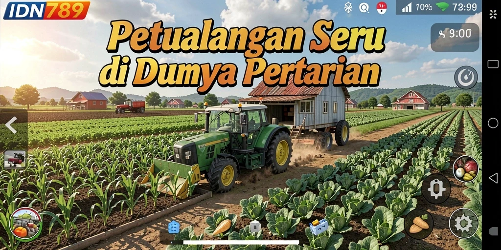 Tampilan gameplay menarik di dunia pertanian virtual.