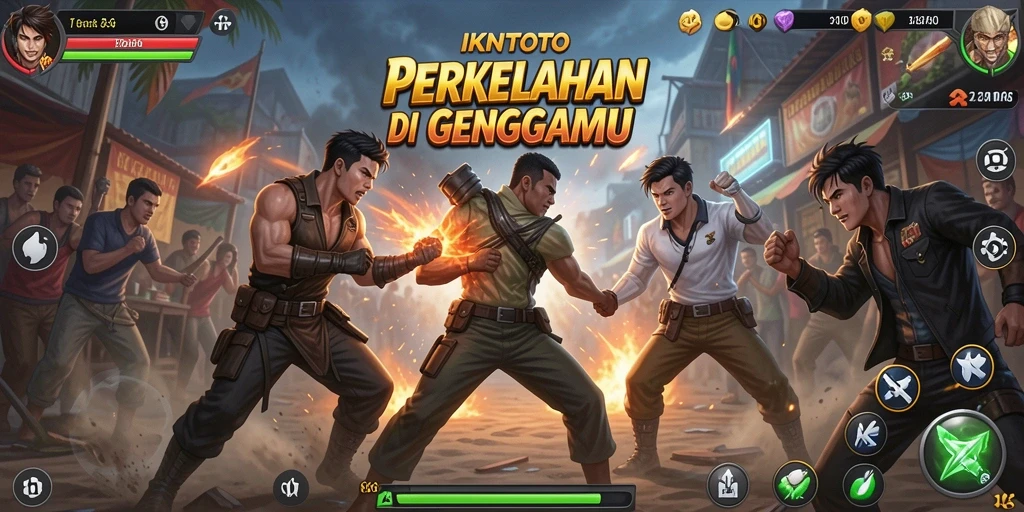 Tampilan screenshot permainan IKNTOTO yang menampilkan pertarungan yang mendebarkan.