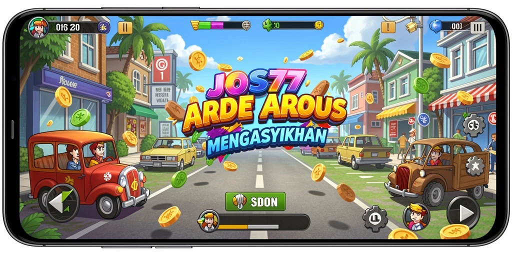 Tampilan gameplay seru dan penuh warna dari JOS77