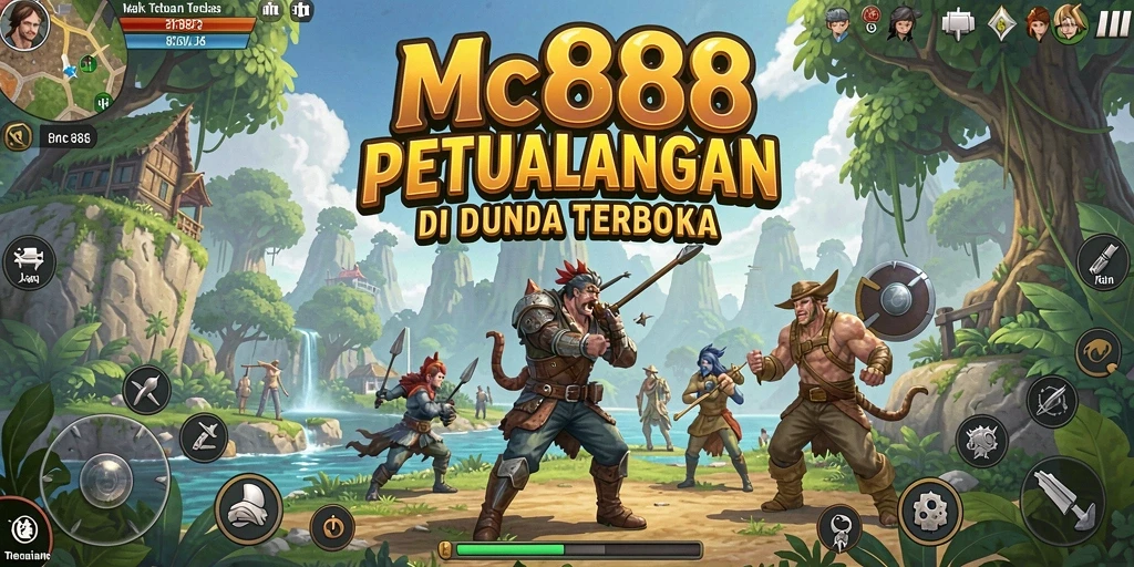 Screenshot gameplay <strong>MC888</strong> menunjukkan petualangan luar biasa di dunia terbuka.