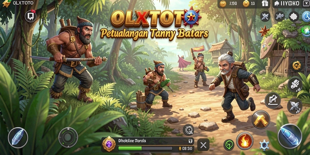Screenshot gameplay OLXTOTO menunjukkan petualangan seru dalam dunia terbuka.
