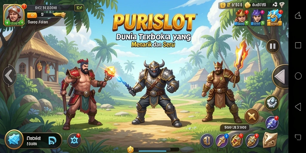 Tampilan gameplay menakjubkan dari <strong>PURISLOT</strong> dalam dunia terbuka.