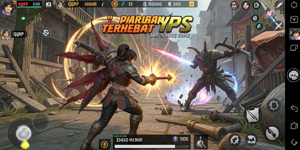 Tampilan gameplay <strong>QQRP</strong> yang intens dan seru dalam mode TPS.