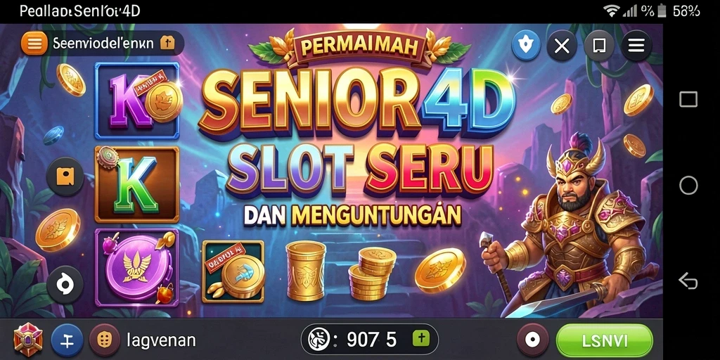 Tampilan permainan Slot yang menegangkan dan menarik di SENIOR4D.