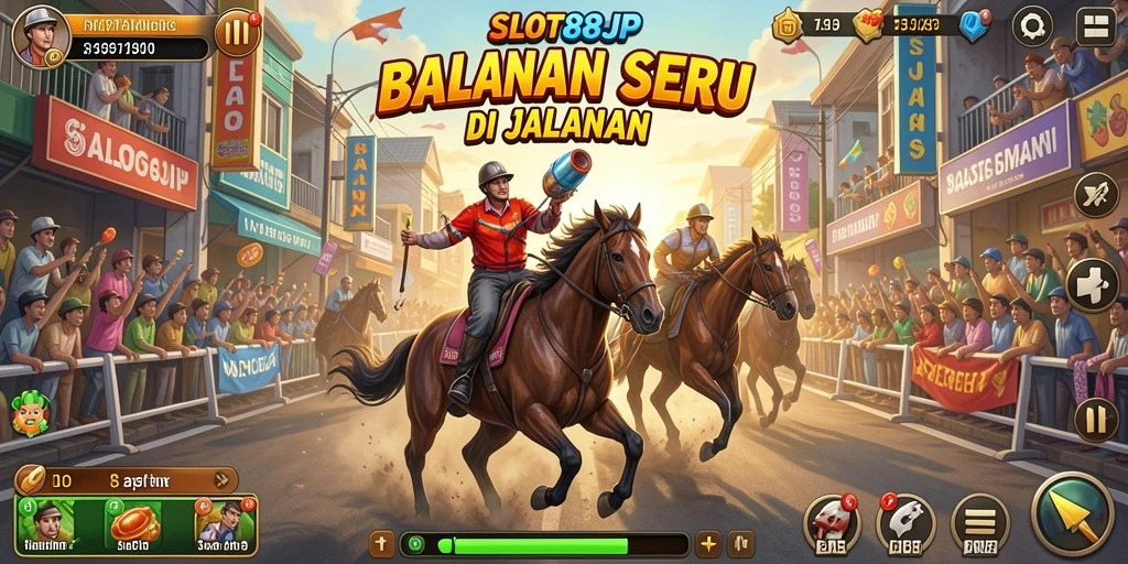 Tampilan gameplay balapan seru di SLOT88JP.