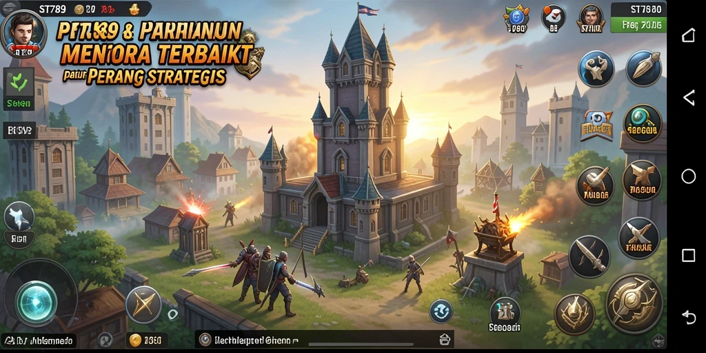 Tampilan fitur utama ST789 dengan gameplay strategi Tower Defense yang mendebarkan.