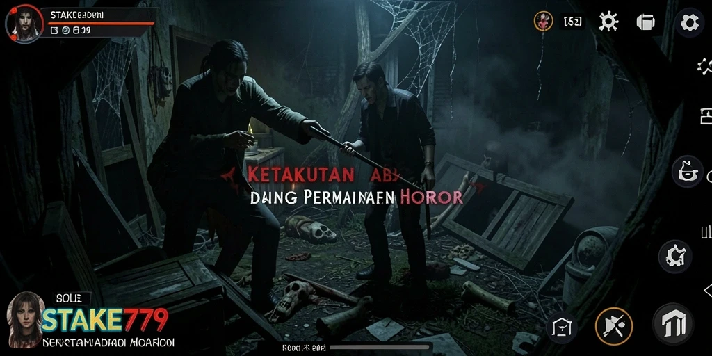 Screenshot gameplay STAKE779 menampilkan suasana mencekam dan ketegangan tinggi.