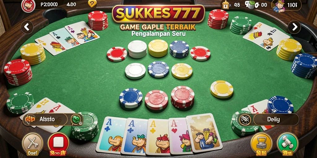 Tampilan gameplay seru dari permainan Gaple.
