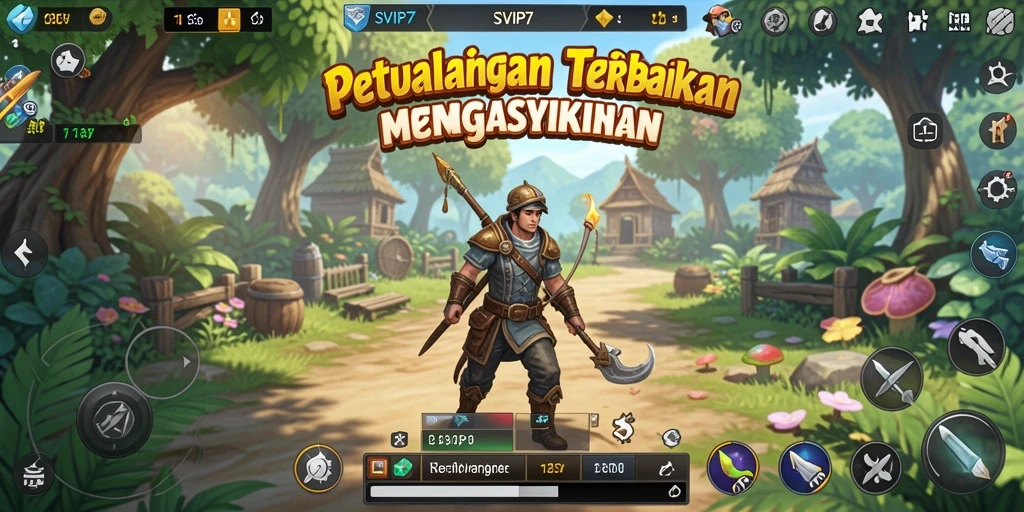 Screenshot gameplay SVIP7 menampilkan dunia Open World yang luas.