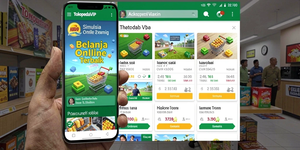 Gameplay TOKOPEDIAVIP menampilkan pengalaman simulasi belanja yang realistis.