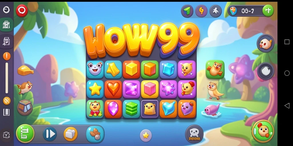 Gameplay seru dari WOW99 dengan kombinasi warna yang menarik.