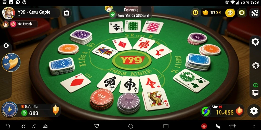 Tampilan gameplay Y89 yang menarik dengan elemen Gaple.