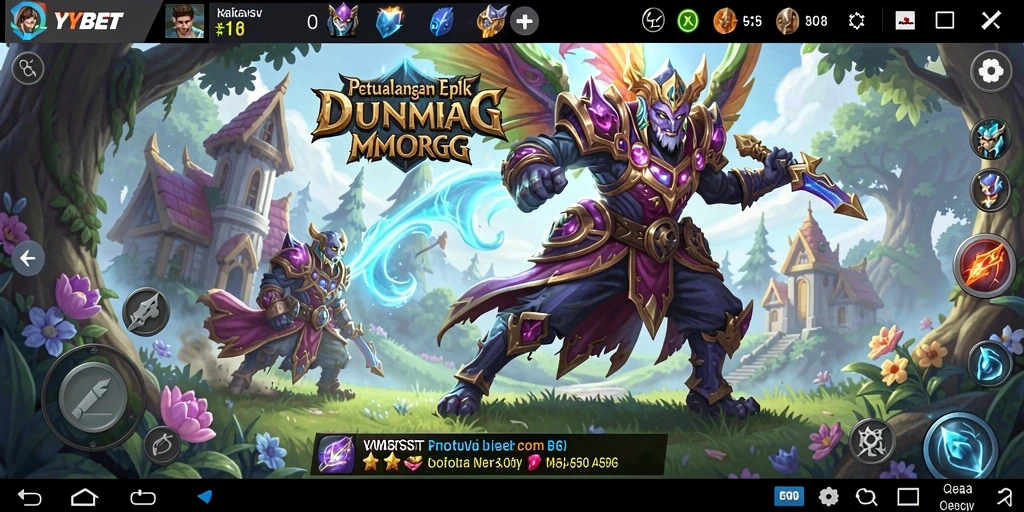 Gameplay YYBET yang penuh aksi dalam dunia MMORPG.